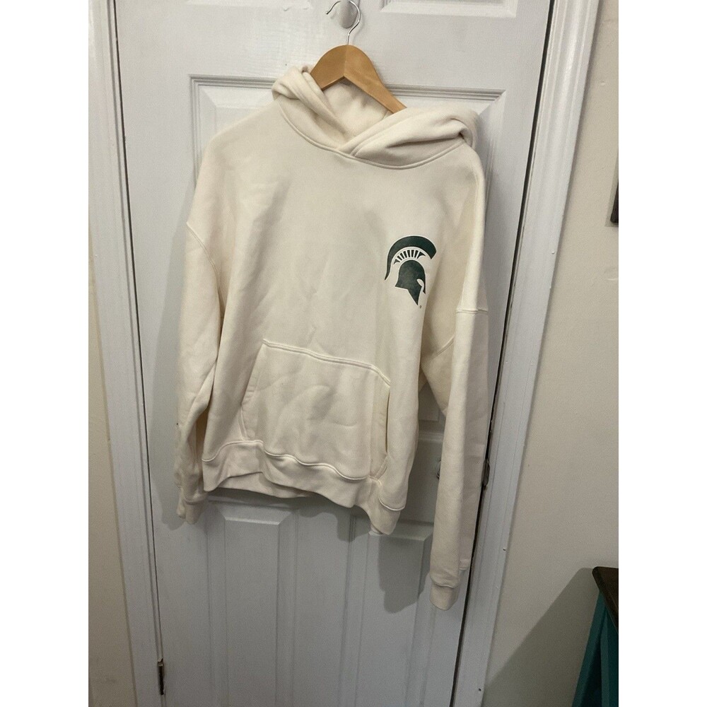 Hollister Michigan State Spartans Hoodie Mens  Size Large Boxy Fit